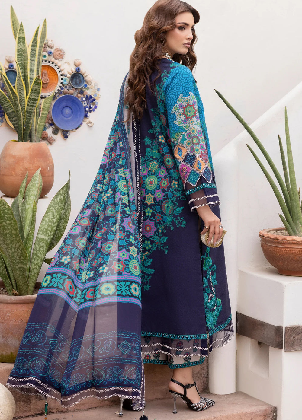 Andaaz by Charizma Unstitched Embroidered Lawn 3 Piece Suit CHR26UAL CAD6-03 - Summer Collection
