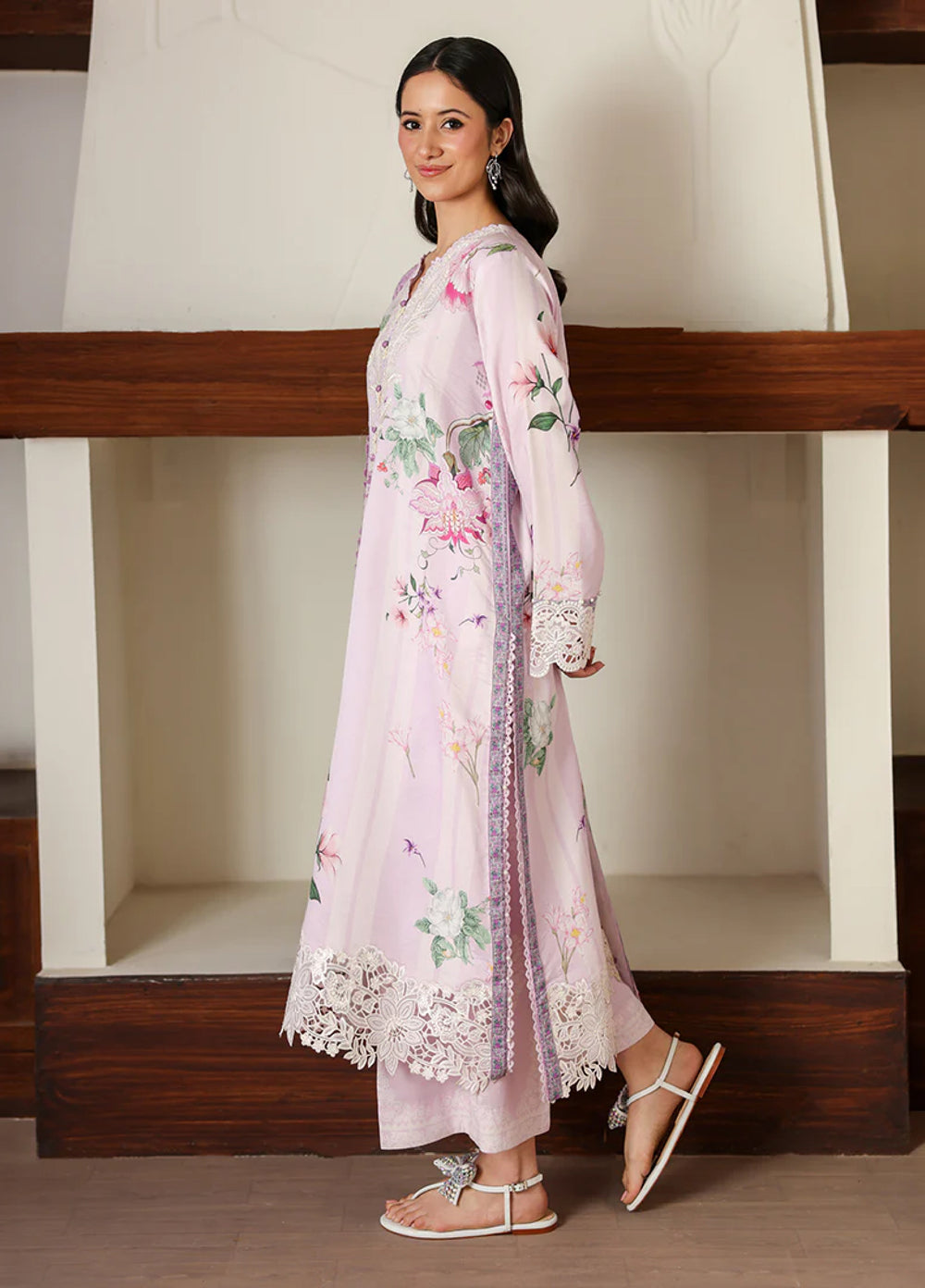 Sunlit Tales by Roheenaz Unstitched Embroidered Lawn 3 Piece Suit RN26ULS Dandelion dream RUNSS260703 - Lawn Collection