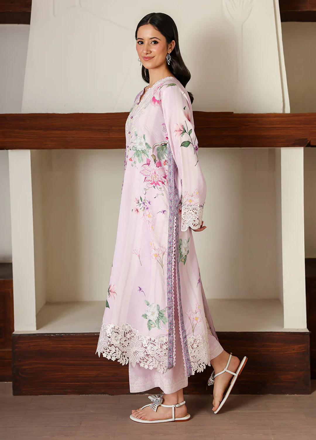 Sunlit Tales by Roheenaz Unstitched Embroidered Lawn 3 Piece Suit RN26ULS Dandelion dream RUNSS260703 - Lawn Collection
