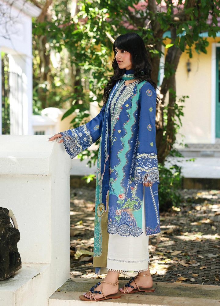 Q Prints by Qalamkar Unstitched Lawn Printed 3 Piece Suit QLK26QP Viona - Summer Collection