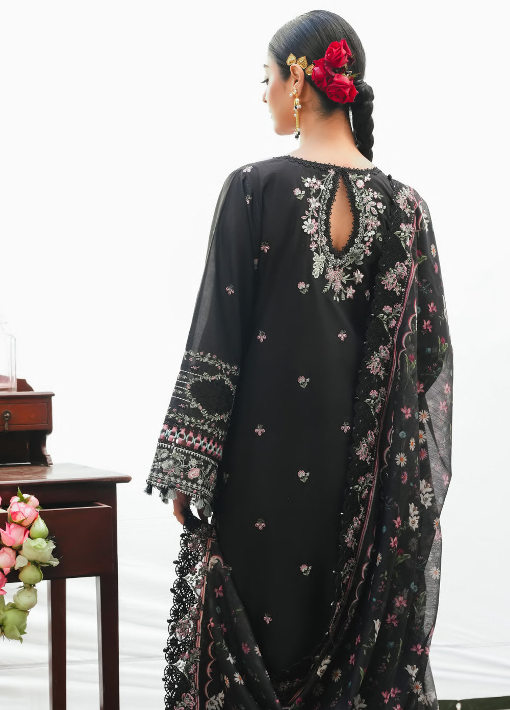 Ek Fasana by Kahf Premium Unstitched Embroidered Luxury Lawn 3 Piece Suit KHF26UFL KLB-3B SIYAARA - Festive Collection