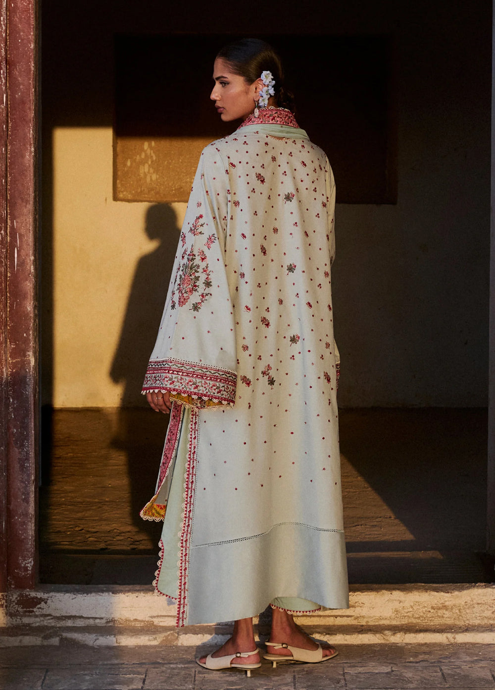 Zan by Hussain Rehar Unstitched Embroidered Lawn 3 Piece Suit HR26UZF Firuz D-103 - Festive Collection