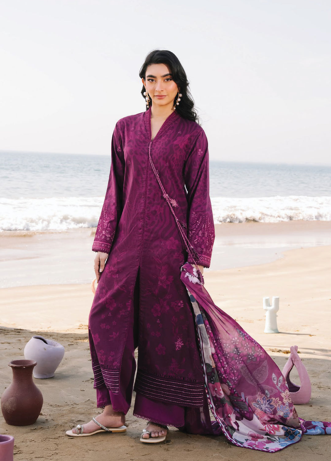 Afsanah by Seran Unstitched Embroidered Lawn 3 Piece Suit SN26UAL D-15 Riya - Summer Collection