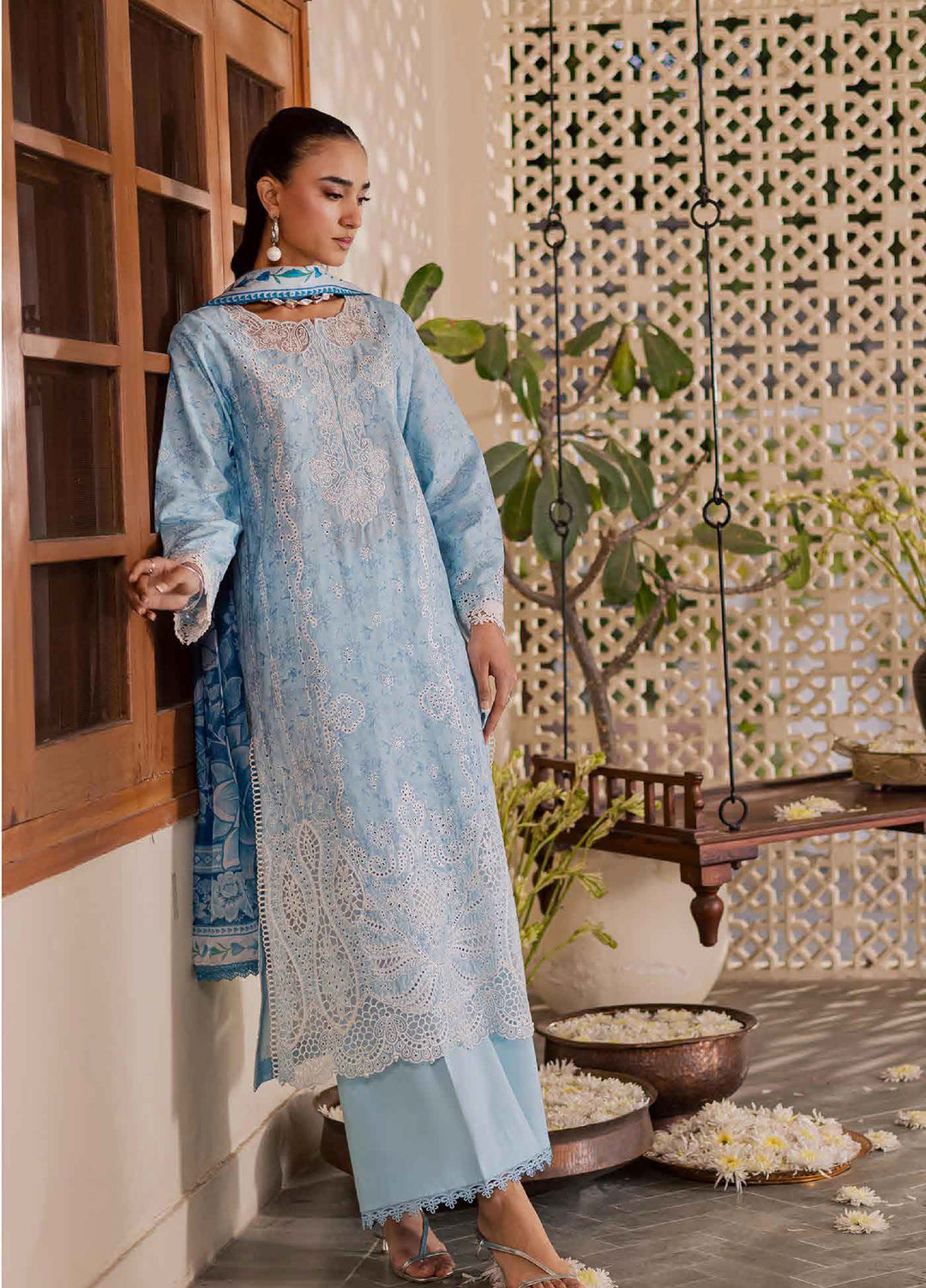Selene by RajBari Unstitched Embroidered Lawn 3 Piece Suit RB26USL Sraya - Festive Collection