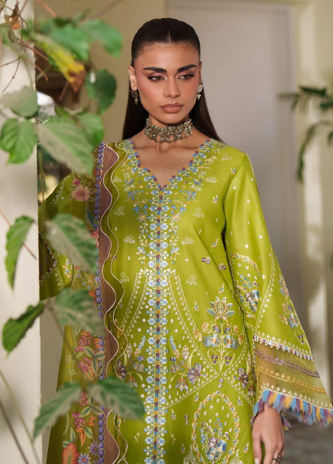 Heritage Dore by Bin Ilyas Unstitched Embroidered Lawn 3 Piece Suit BI26UHD 17-2B - Summer Collection