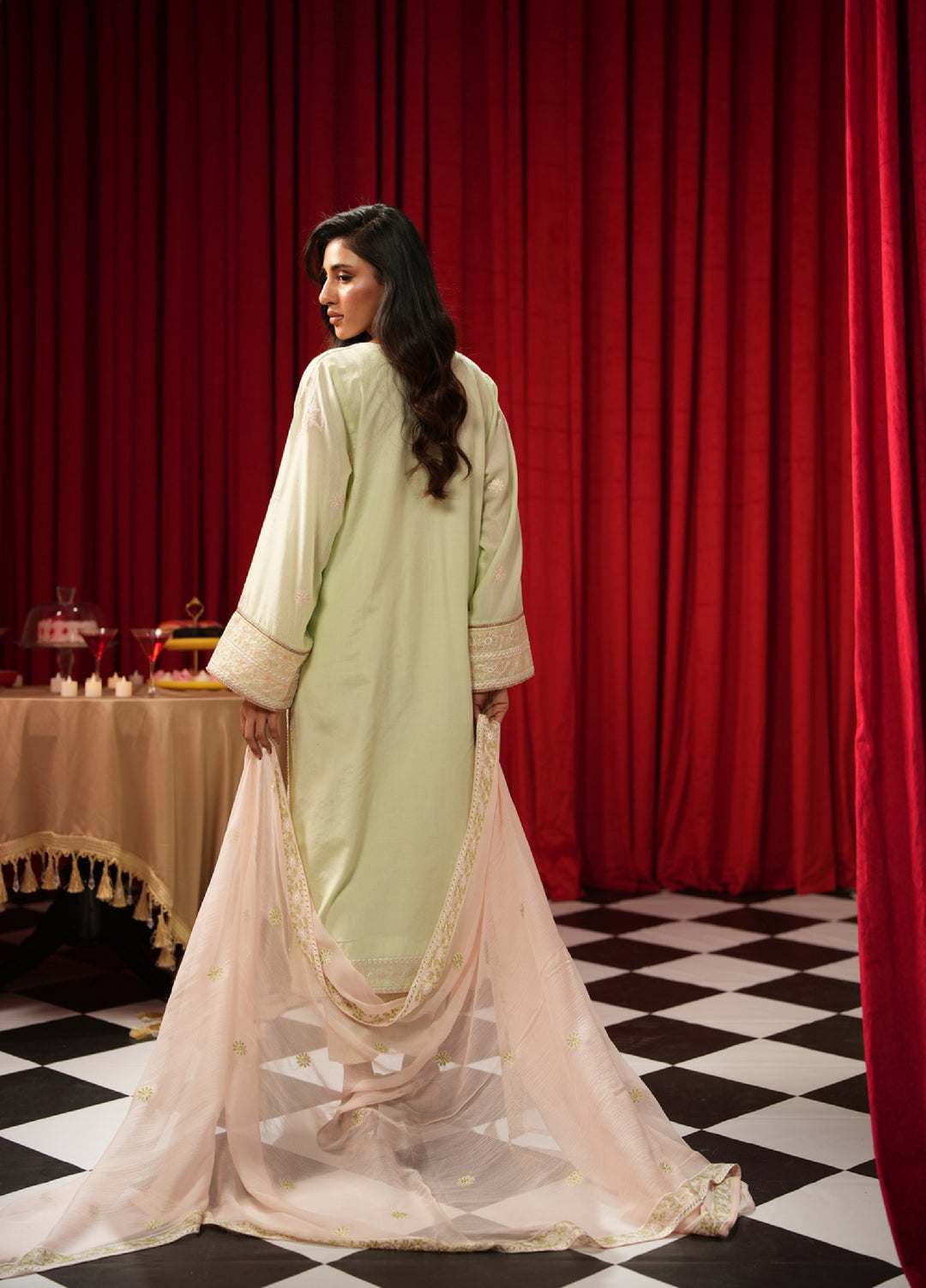 Freesia by Zouj Unstitched Embroidered Cotton 3 Piece Suit ZJ26UFC MINT MIRAGE ZCS-00020 - Festive Collection