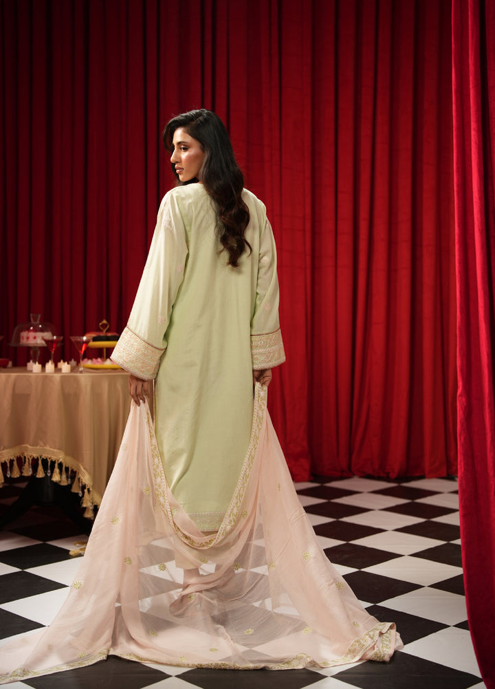 Freesia by Zouj Unstitched Embroidered Cotton 3 Piece Suit ZJ26UFC MINT MIRAGE ZCS-00020 - Festive Collection