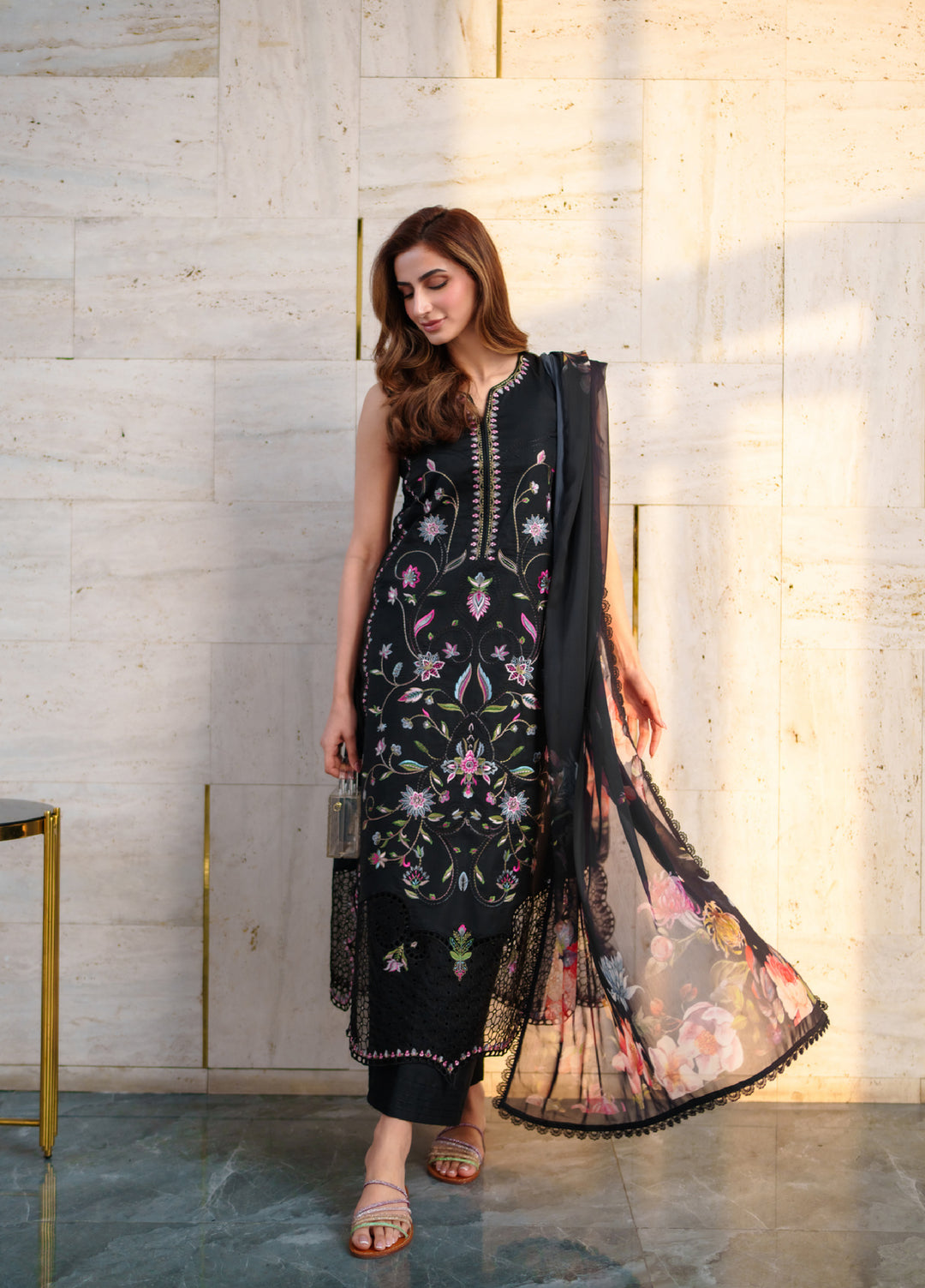 Symphony by Neeshay Unstitched Embroidered Luxury Lawn 3 Piece Suit NSH26US D1-Mirea - Summer Collection