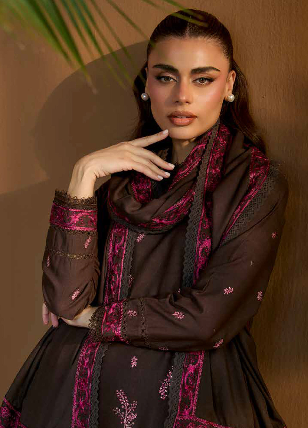 Sobia Nazir Unstitched Shawl Embroidered Khaddar 3 Piece SN25SW D-07 A - Winter Collection