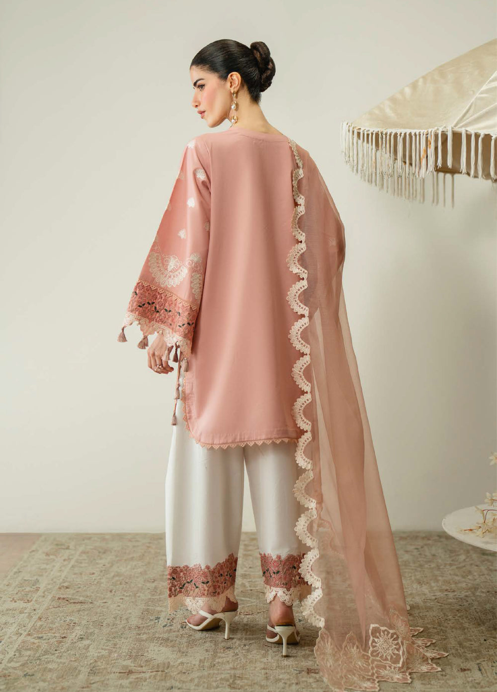 Blooming Flower by Zariya Unstitched Embroidered Lawn 3 Piece Suit ZRY26ULB LUNA ZB-60103 - Festive Collection