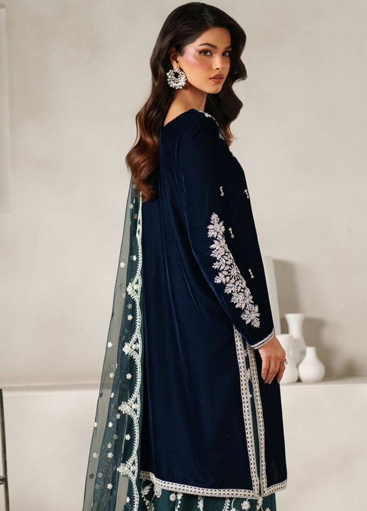 Zarif Exclusive Unstitched Velvet Embroidered Suits 3 Piece ZRF25VE ZRF-V-02 - Festive Collection