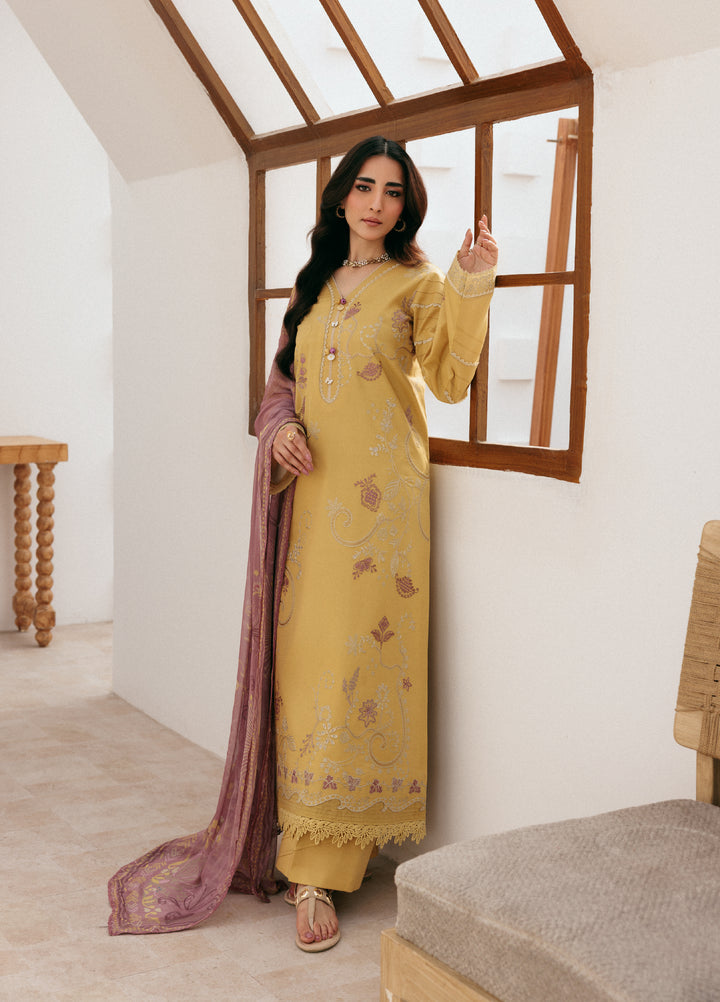 Zync by Florent Untitched Lawn Embroidered 3 Piece Suit FL26UZ FZ-1B - Summer Collection