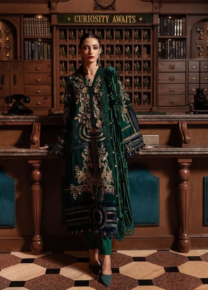 Luxe by Maria B Unstitched Embroidered Velvet 3 Piece MB25LW D2 - Winter Collection