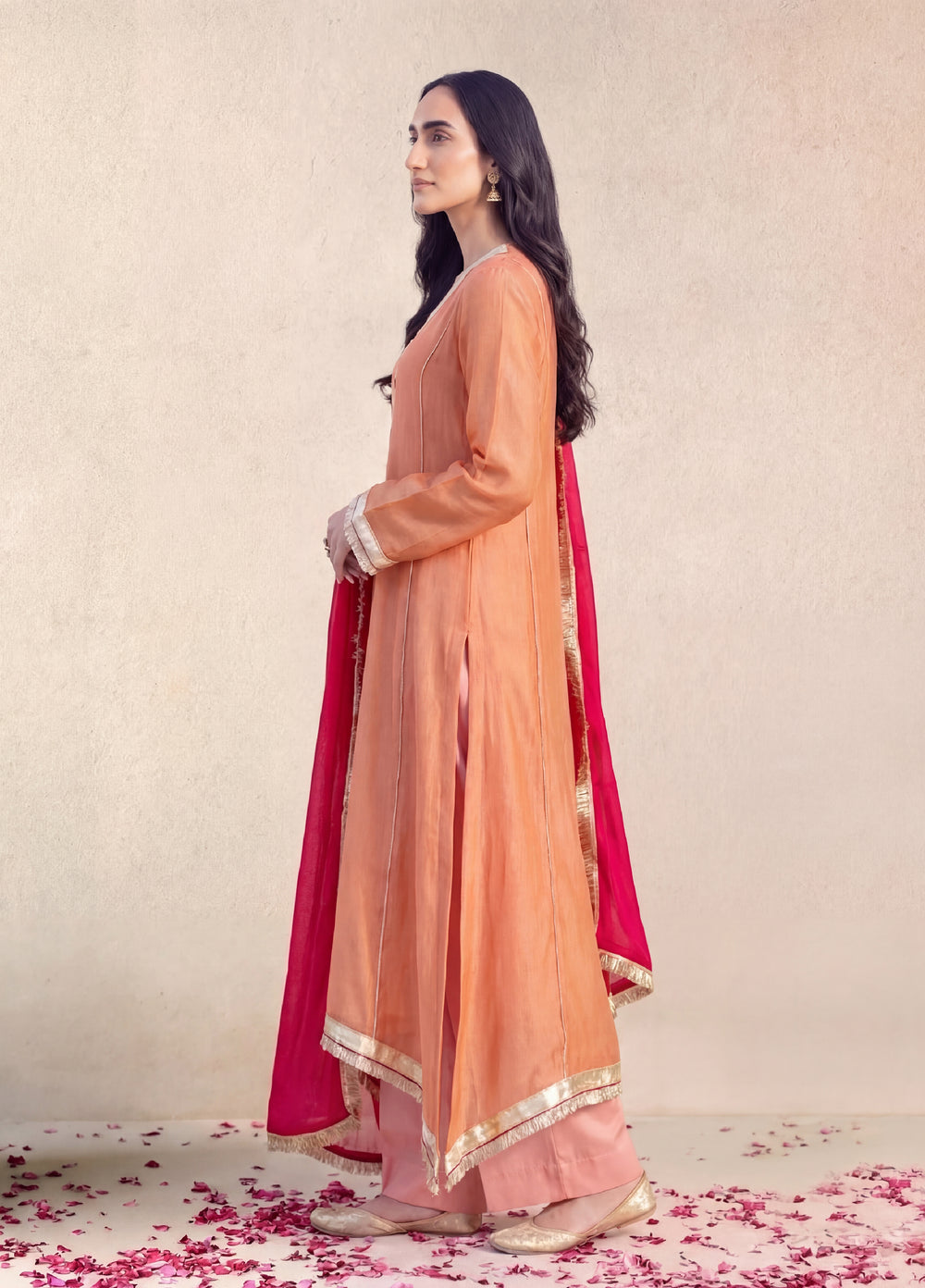 Dareecha by Daak RTW Embroidered Cotton Silk 3 Piece Suit MKS-P MISHRY MKS-P - Festive Collection