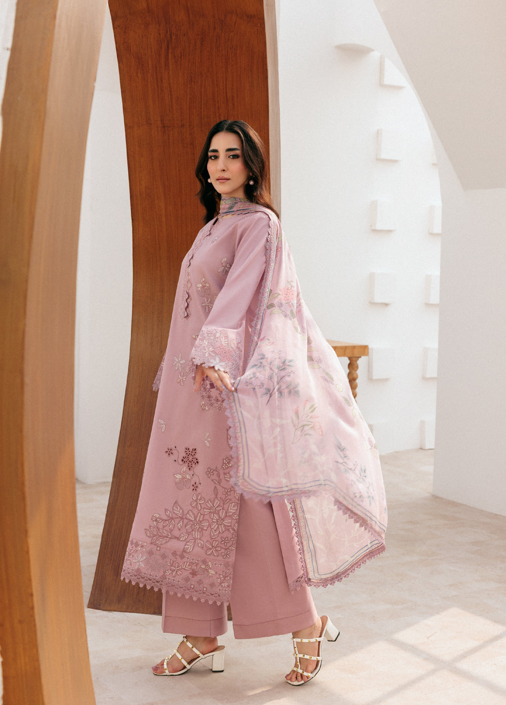 Zync by Florent Untitched Lawn Embroidered 3 Piece Suit FL26UZ FZ-2B - Summer Collection