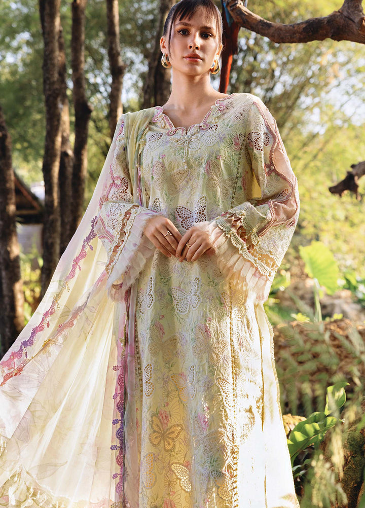 M Prints by Maria B Unstitched Printed Lawn 3 Piece Suit MB26UMP D-01 B - Summer Collection