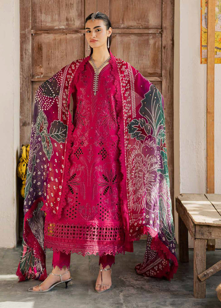 Bazar by Nureh Unstitched Chikankari Lawn 4 Piece Suit NU26UNL NE-255 - Eid Collection