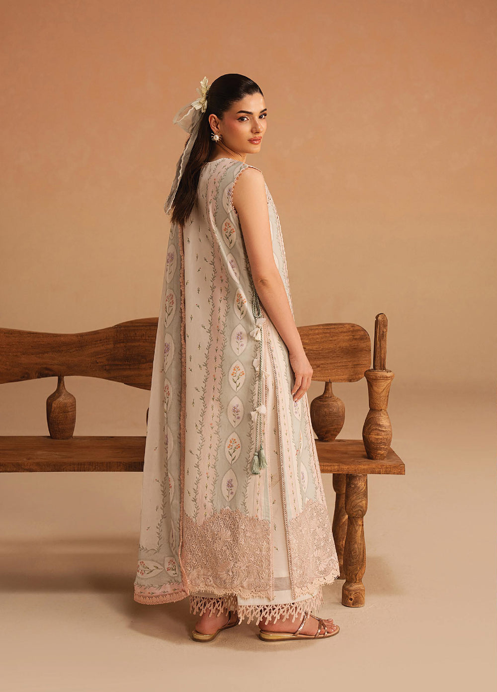Haze A Prints by Afrozeh Unstitched Printed Lawn 3 Piece Suit AF26UAP Sunnival Ivory FWU-109 - Summer Collection