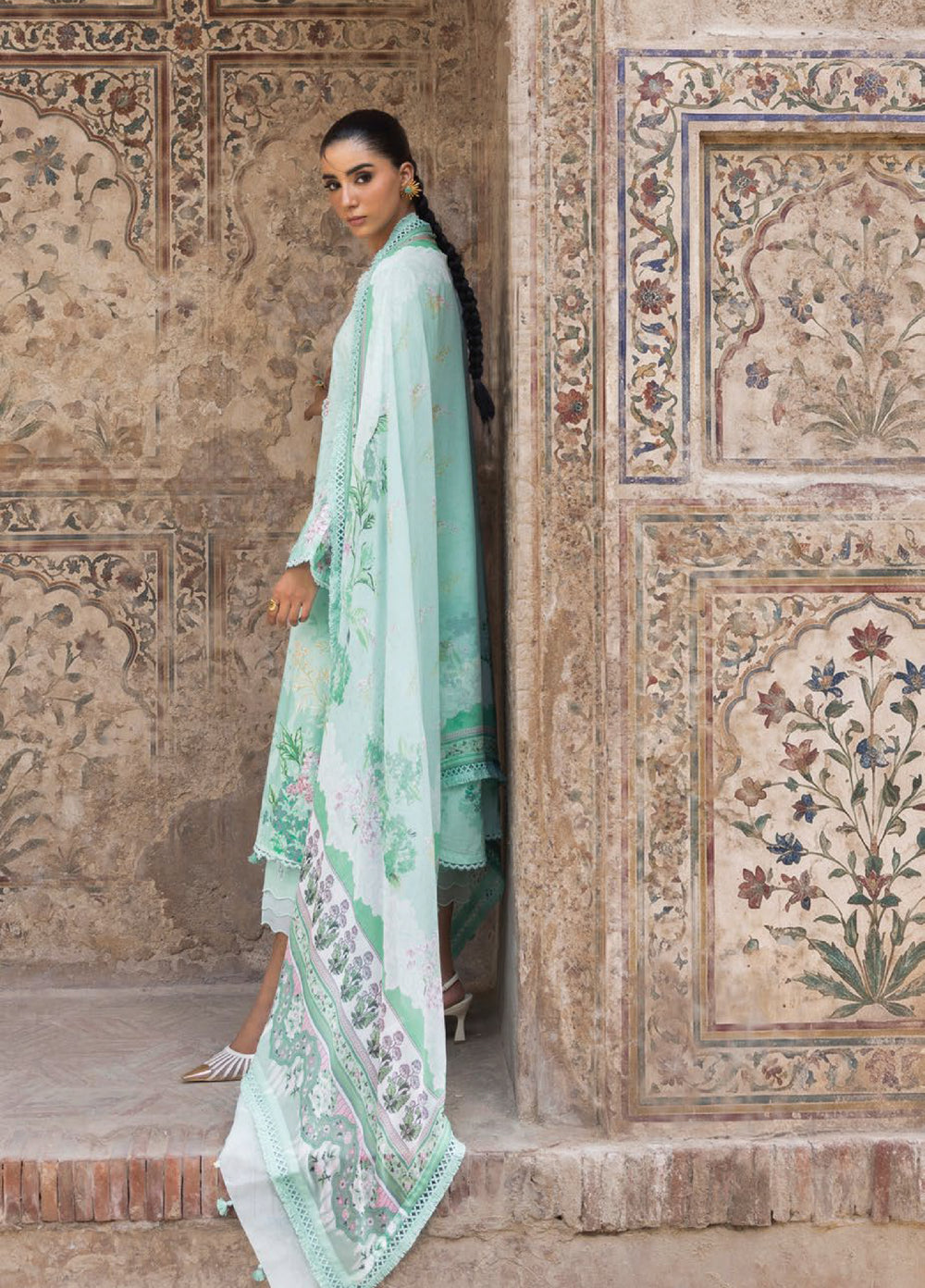 The Flora by Gul Ahmed Unstitched Printed Lawn 3 Piece Suit GA26ULF BM62060 - Casual Collection