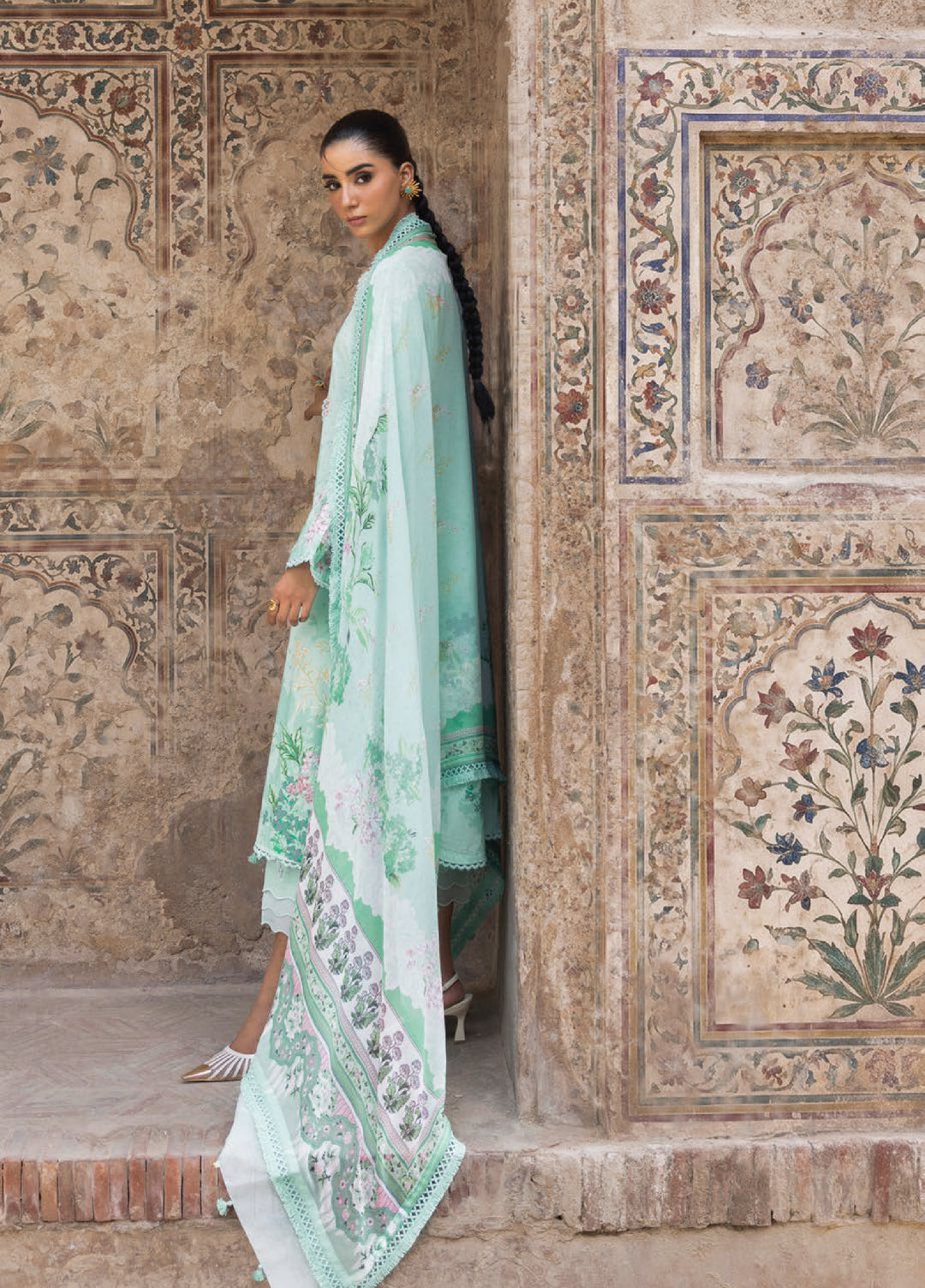 The Flora by Gul Ahmed Unstitched Printed Lawn 3 Piece Suit GA26ULF BM62060 - Casual Collection