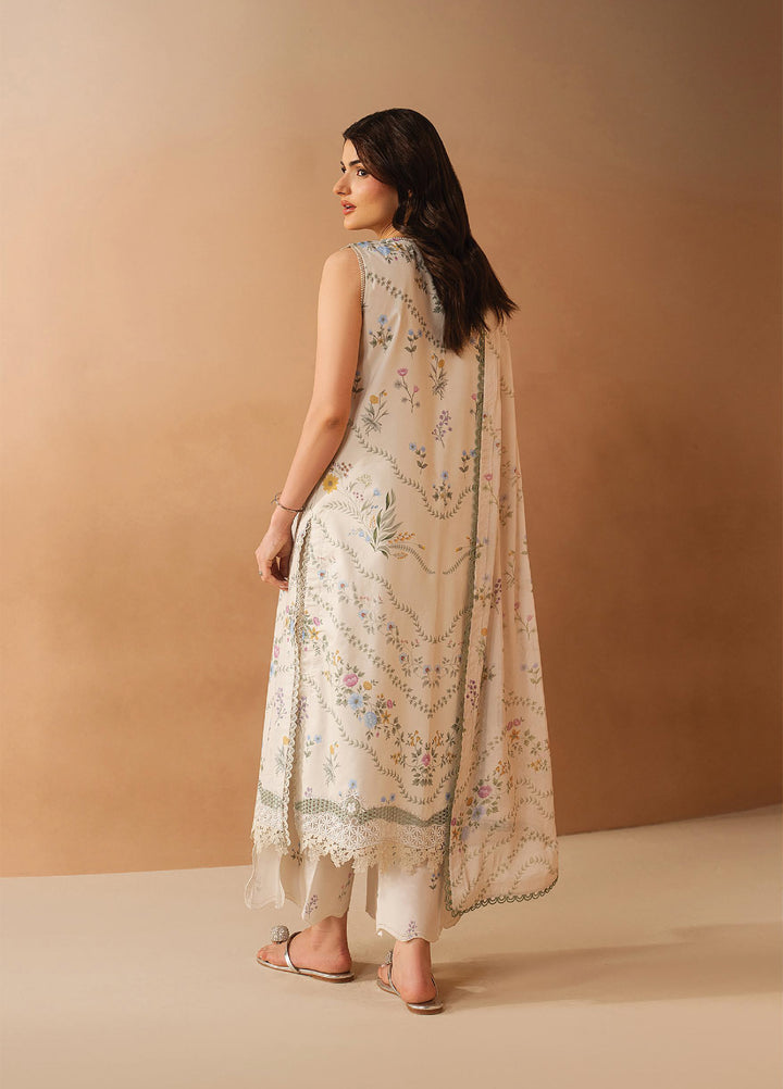 Haze A Prints by Afrozeh Unstitched Printed Lawn 3 Piece Suit AF26UAP FWU-106 Luem Ivory - Summer Collection