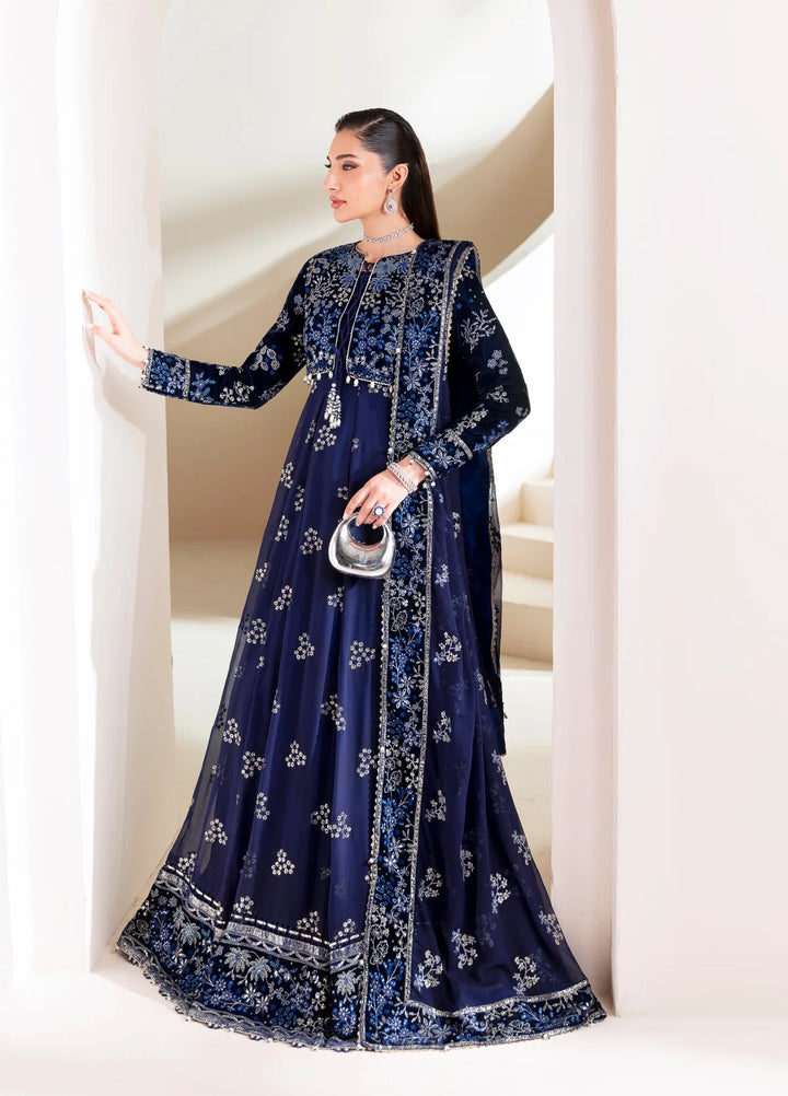 Xenia Formal Luxury Unstitched Embroidered Chiffon Suits 3 Piece XE25FL XF-1067 Maklina - Formals Collection