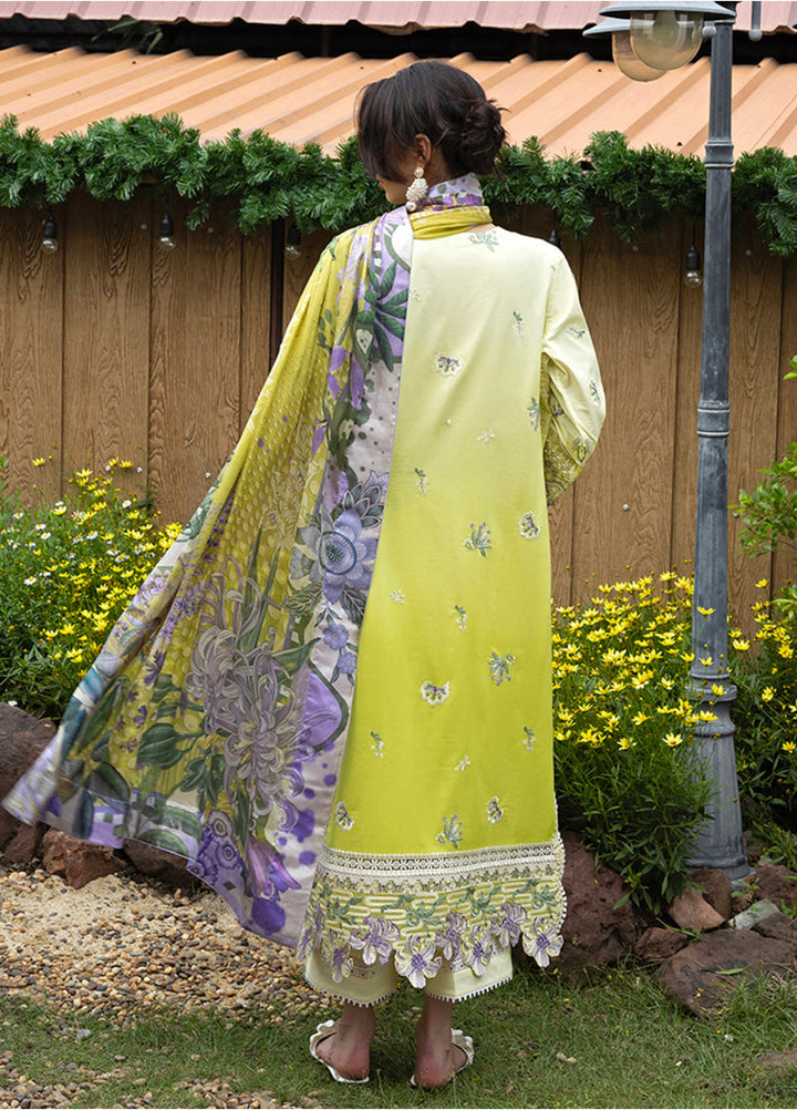 Mon Tresor by Esmel Unstitched Embroidered Luxury Lawn 3 Piece Suit EML26UMT D7-Fia - Summer Collection