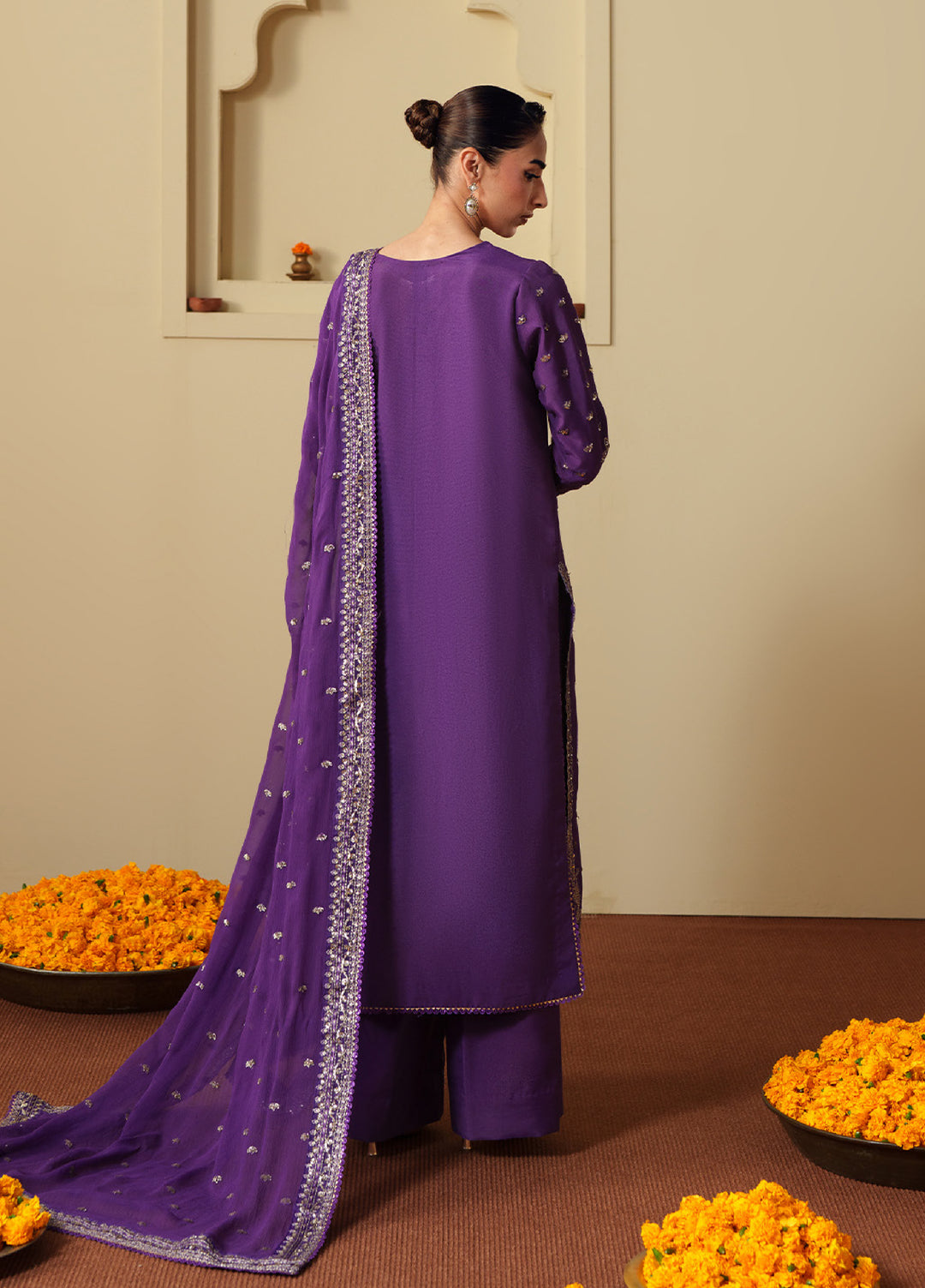 Shagun by Neeshay Unstitched Raw Silk Embroidered Suits 3 Piece NSH25SF ZAREESHA - Festive Collection