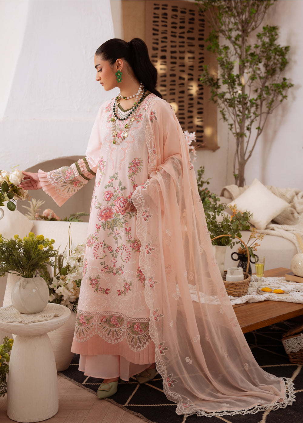 Shanaya by Mahnur Unstitched Lawn Embroidered 3 Piece Suit MN26US SN-10 - Summer Collection