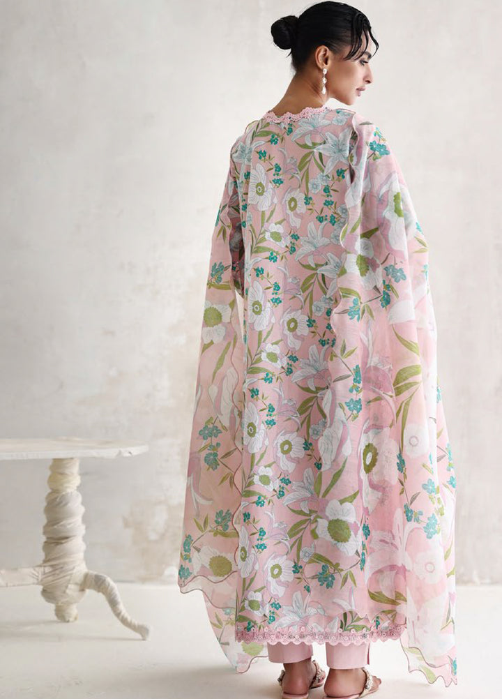 The Luxe by Gul Ahmed Unstitched Embroidered Lawn 3 Piece Suit GA26ULL Pink Camellia SP 62015 - Casual Collection