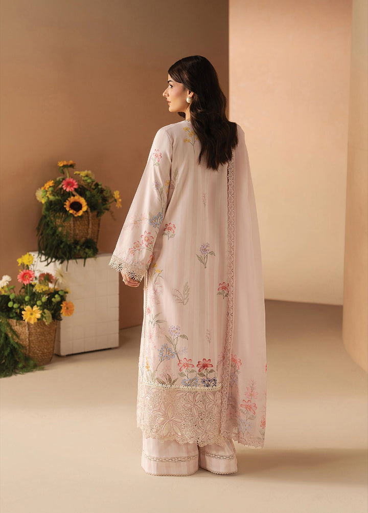 Haze A Prints by Afrozeh Unstitched Printed Lawn 3 Piece Suit AF26UAP Hazelen Blush FWU-103 - Summer Collection