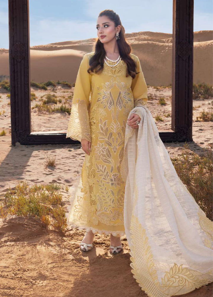 Rang Rasiya Premium Unstitched Embroidered Lawn 3 Piece Suit RR26UP D-6 Hoorain - Festive Collection