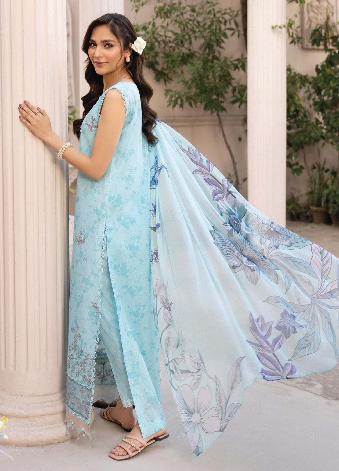 Summer Breeze by Humdum Unstitched Embroidered Lawn 3 Piece Suit HB26USB D-03 - Summer Collection