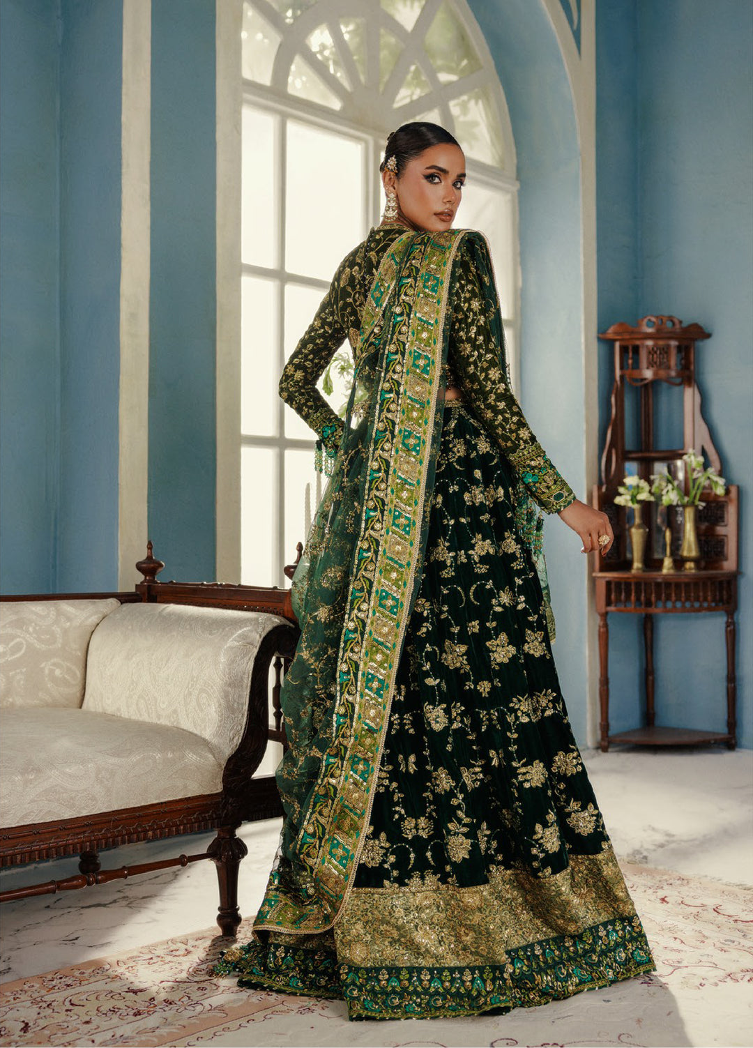 AIK Udaipur Velvet Unstitched Luxury Embroidered 3 Piece AIK25 D-02 - Formals Collection