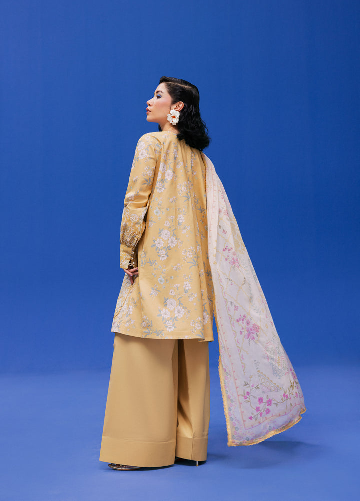 Zync by Florent Unstitched Embroidered Printkari Lawn 3 Piece Suit FL26UZP FZ-4A - Summer Collection