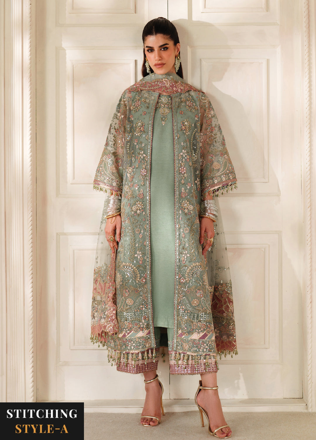 Chantelle by Baroque Unstitched Embroidered Organza 3 peice BQ25CF V14- D 06 - Formals Collection