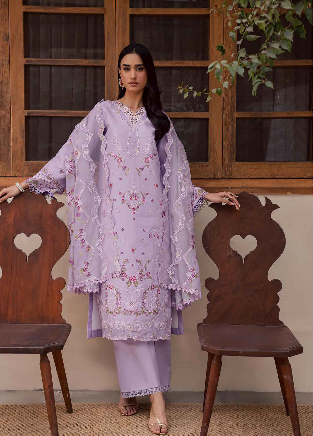 Selene by RajBari Unstitched Embroidered Lawn 3 Piece Suit RB26USL Nova - Festive Collection