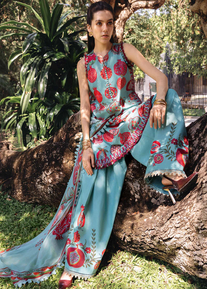 M Prints by Maria B Unstitched Printed Lawn 3 Piece Suit MB26UMP D-03 B - Summer Collection