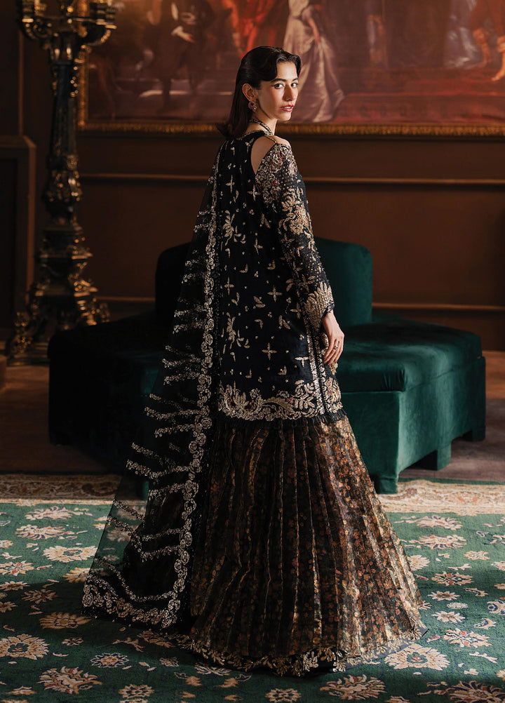 Hayat by Afrozeh Unstitched Organza Embroidered Suits 3 Piece AF25HU AFH-25-07 SARAVЕ - Festive Collection