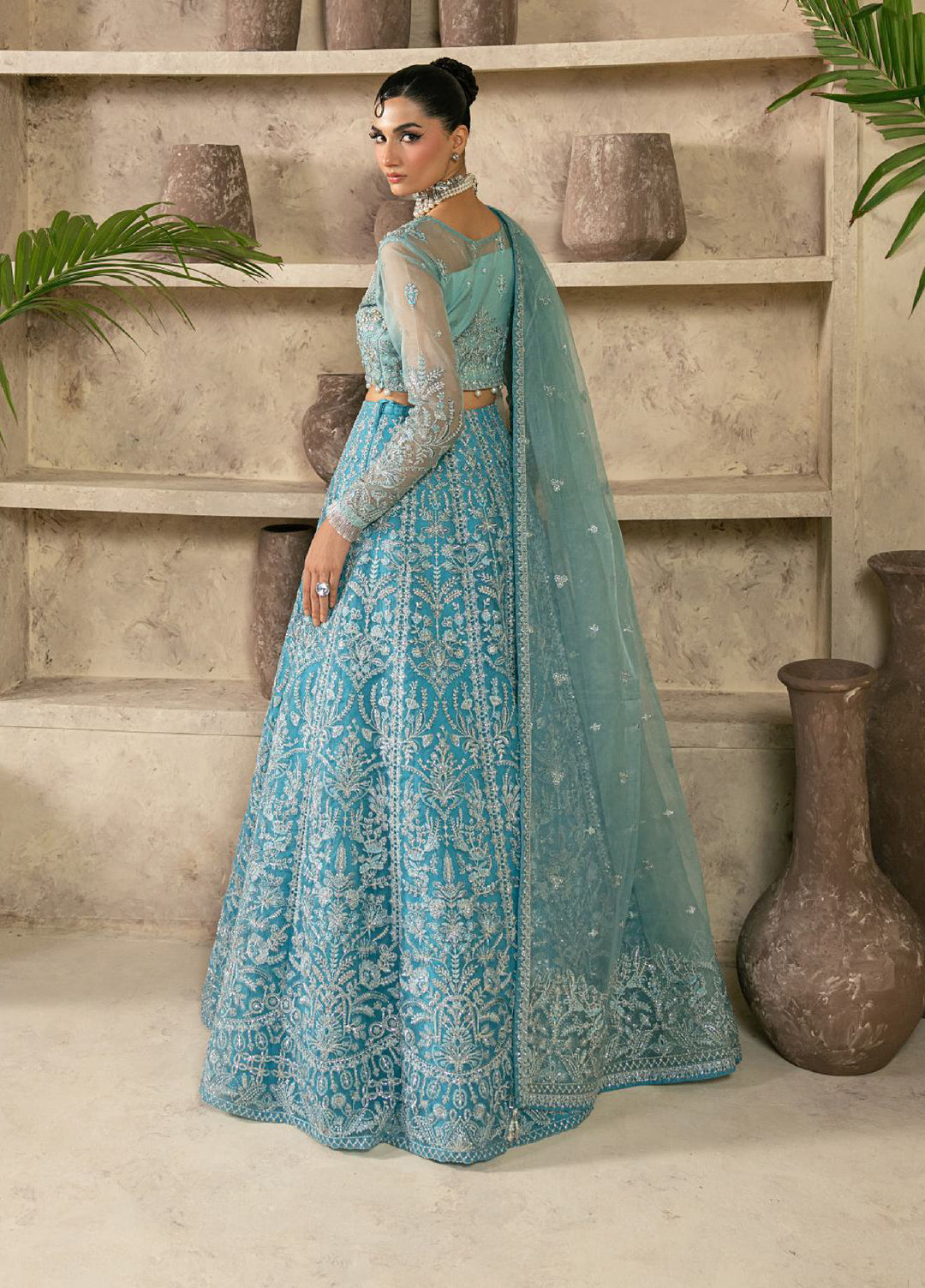 Azira by Gulaal Unstitched Luxury Embroidered Organza 3 peice GL25AF LFU-01 Elaria - Formals Collection