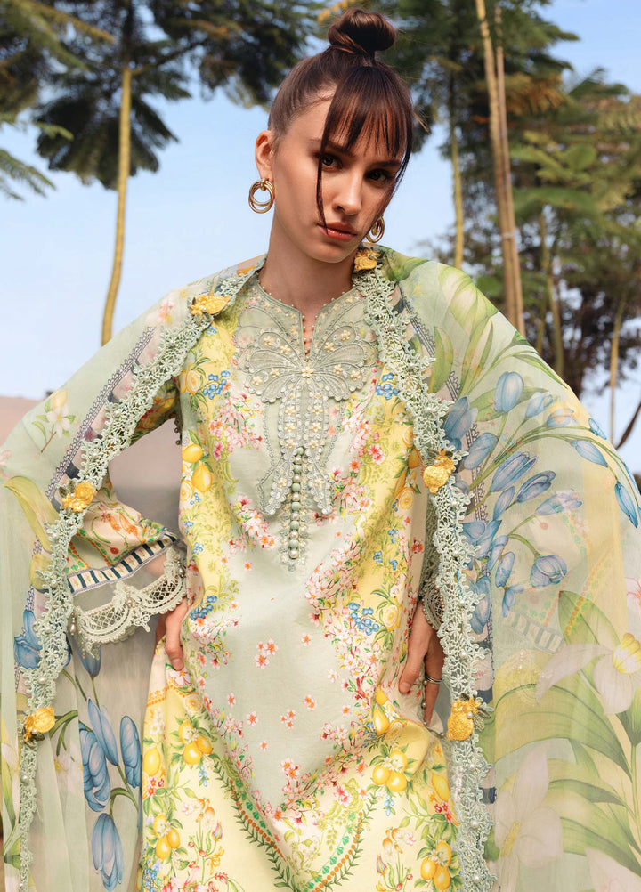 M Prints by Maria B Unstitched Printed Lawn 3 Piece Suit MB26UMP D-08 B - Summer Collection