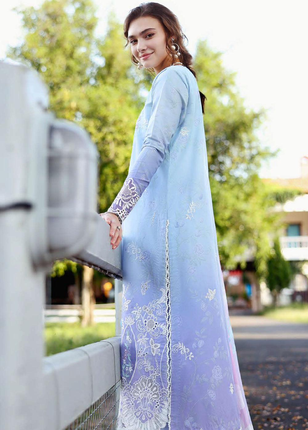 Solace by Mushq Unstitched Chikankari Lawn 3 Piece Suit MU26ULS Ombre Whisper MUNSS260203 - Festive Collection