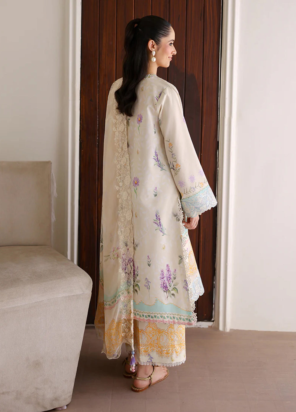 Sunlit Tales by Roheenaz Unstitched Embroidered Lawn 3 Piece Suit RN26ULS Glowleaf RUNSS260707 - Lawn Collection
