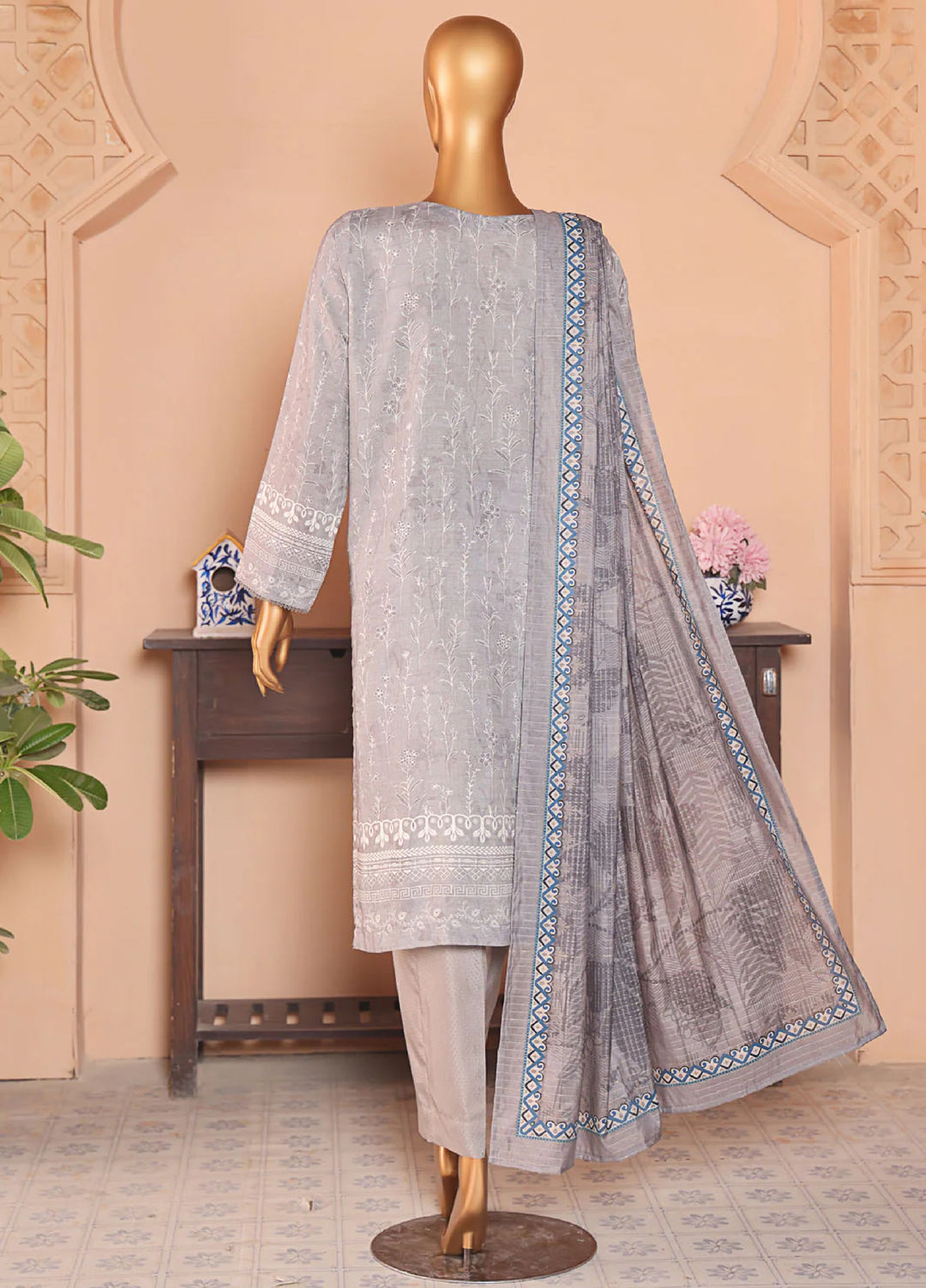 Vogue by Hz Textiles Embroidered Viscose Suits Unstitched 3 Piece VFC-1331 - Winter Collection