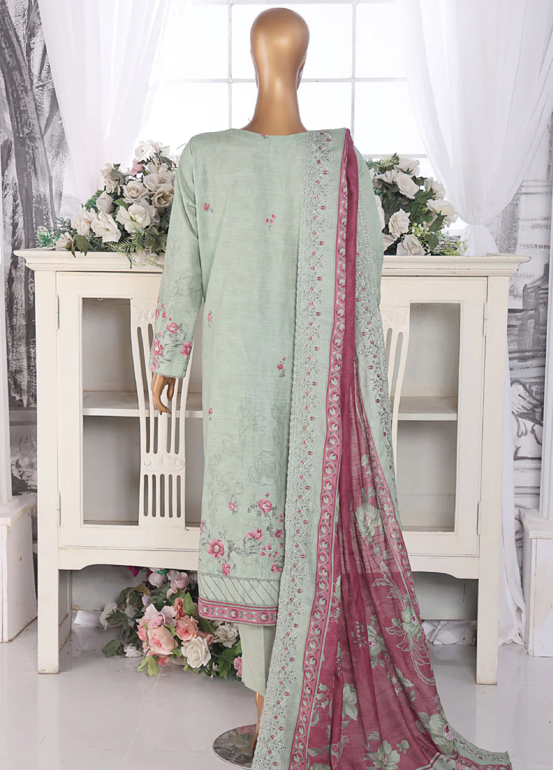 Hz Textiles Embroidered Khaddar Suits Unstitched 3 Piece PKE-204 - Winter Collection