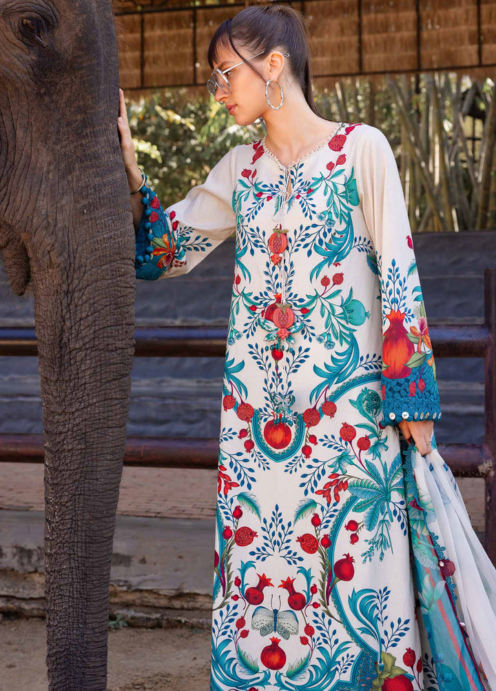 M Prints by Maria B Unstitched Printed Lawn 3 Piece Suit MB26UMP D-12 A - Summer Collection