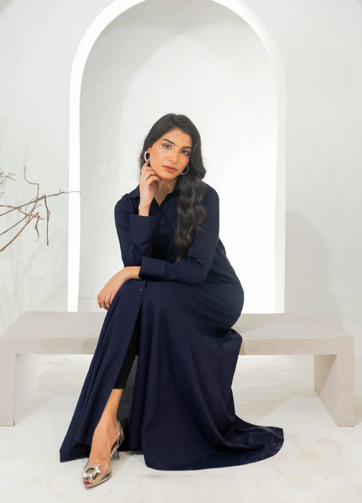 Zauk Pret Casual Wear Crepe 1 Piece French Navy - Casual Collection