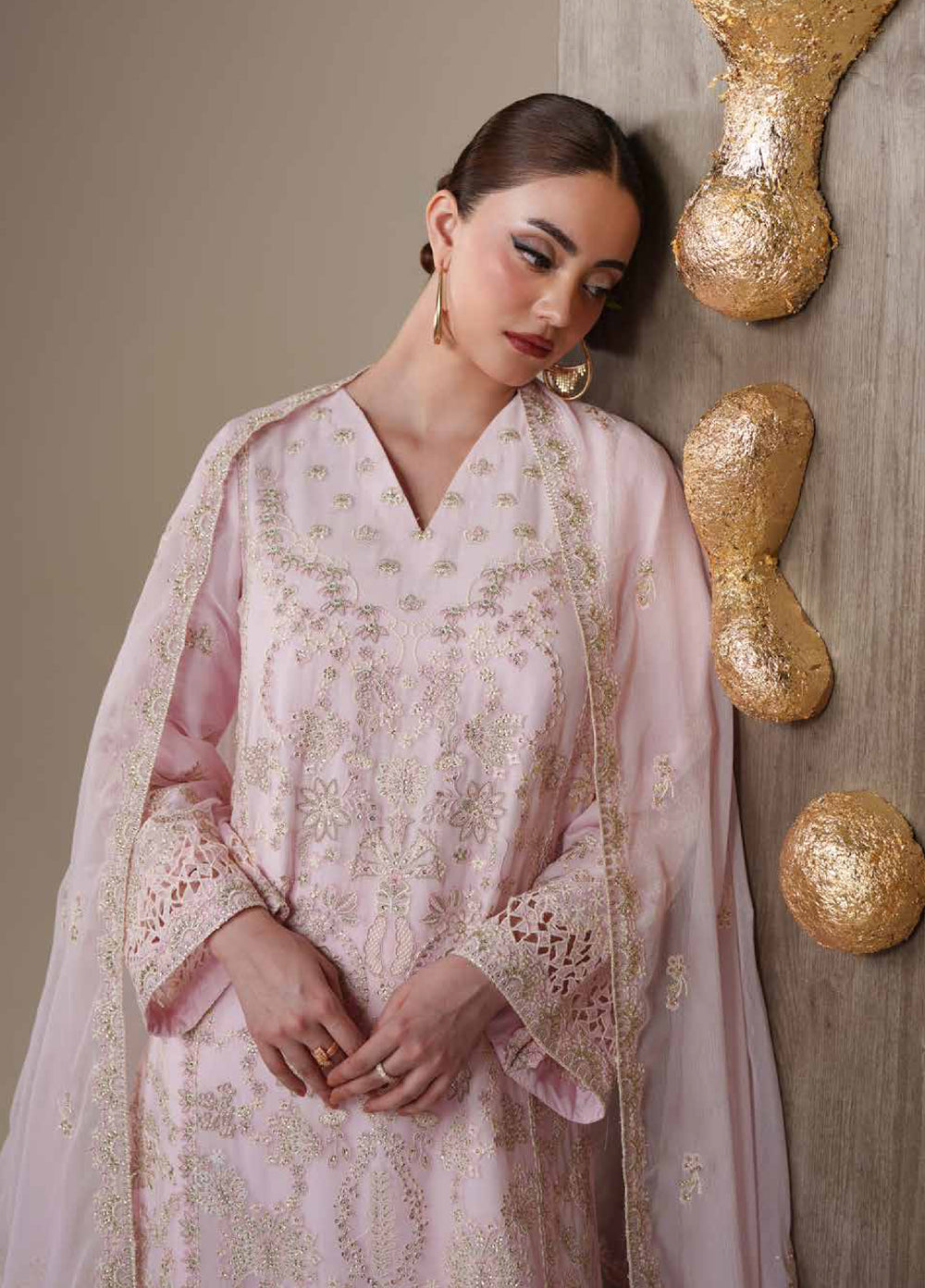 Nouvelle by Emaan Adeel Unstitched Embroidered Chiffon 3 Piece Suit EA26UNC Luxe - Festive Collection