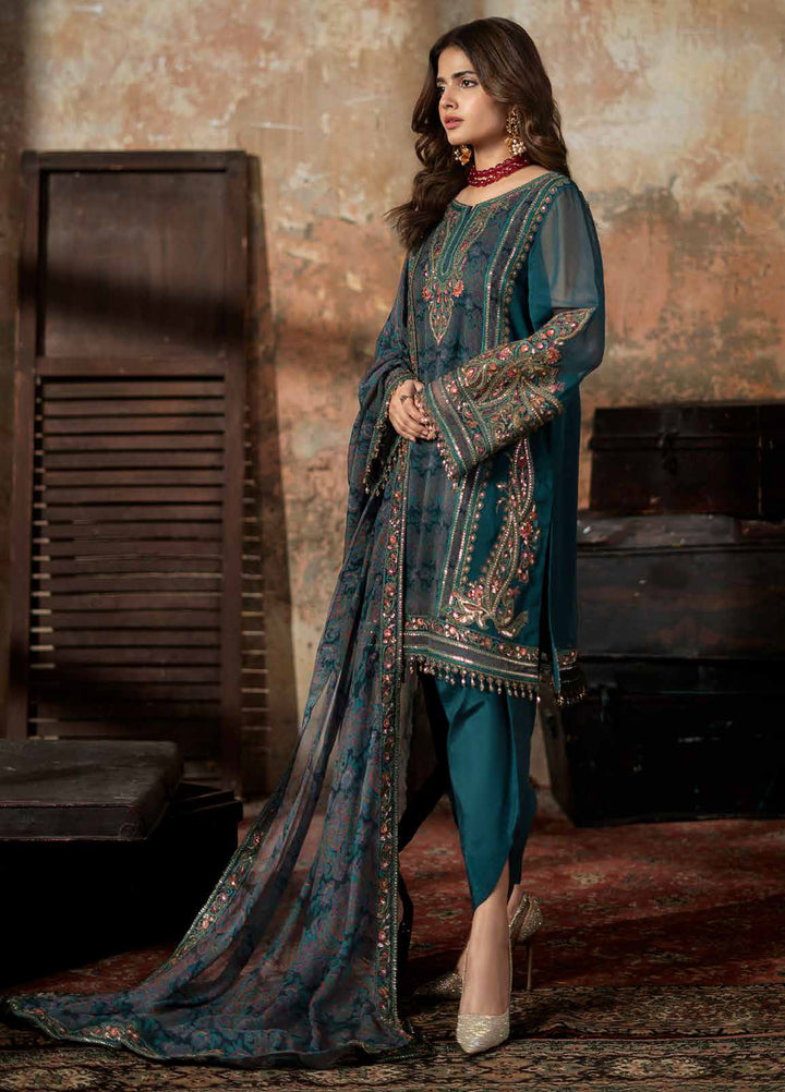 Vasal by Charizma Unstitched Embroidered Chiffon 3 Piece Suit CHR26UV VSL6-07 - Festive Collection