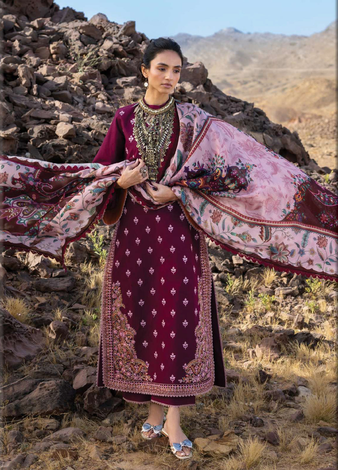 Zainab Chottani Unstitched Embroidered Luxury Lawn 3 Piece Suit ZC26ULZ D-3 AYLIN - Summer Collection